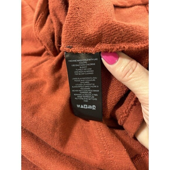 Pilcro Anthropologie Sweatshirt Burnt Orange Brown Medium Twist Front - Picture 7 of 9